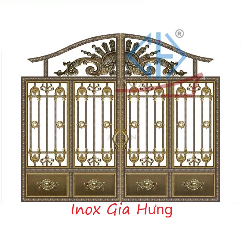 Cửa Cổng Inox Hoa Văn / Màu - 17